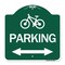 Signmission Bicycle Parking W/ Bidirectional Arrow, Green & White Aluminum Sign, 18" x 18", GW-1818-24314 A-DES-GW-1818-24314 - alternate 1